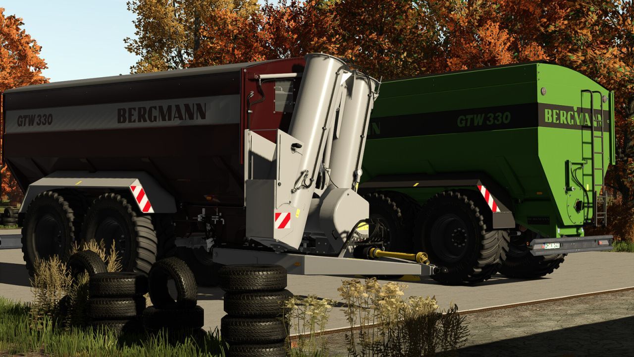 Effizienter Anhänger Bergmann GTW330 mit 33000 l für Farming Simulator 25