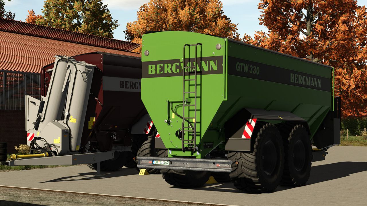 Effizienter Anhänger Bergmann GTW330 mit 33000 l für Farming Simulator 25