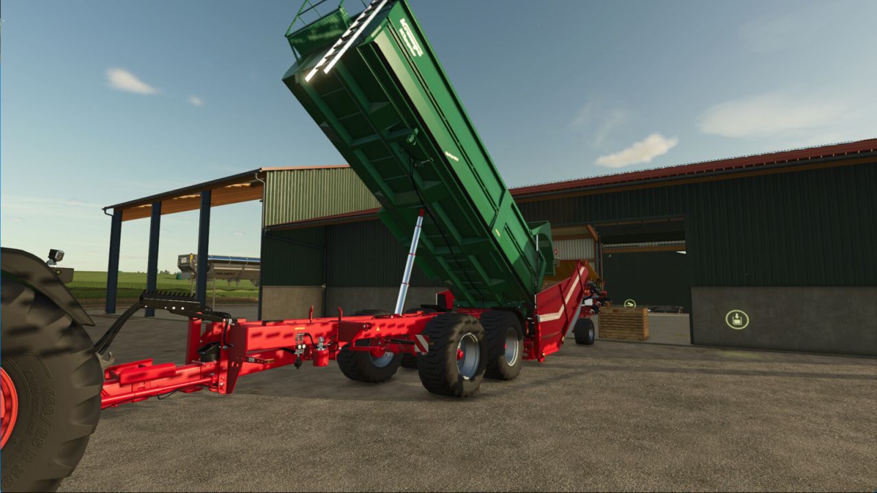Efektywny Grimme Receiving Hopper z Automatycznym Składaniem Palet dla Farming Simulator 25
