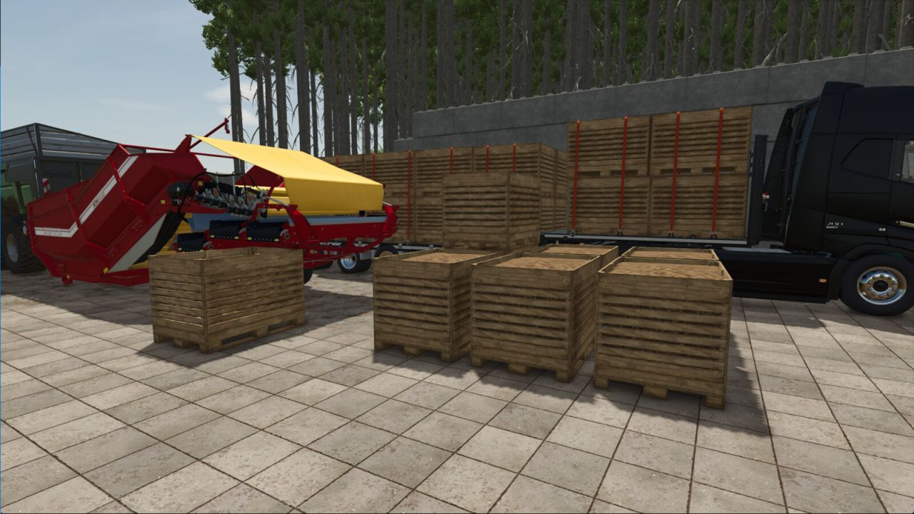 Efektywny Grimme Receiving Hopper z Automatycznym Składaniem Palet dla Farming Simulator 25