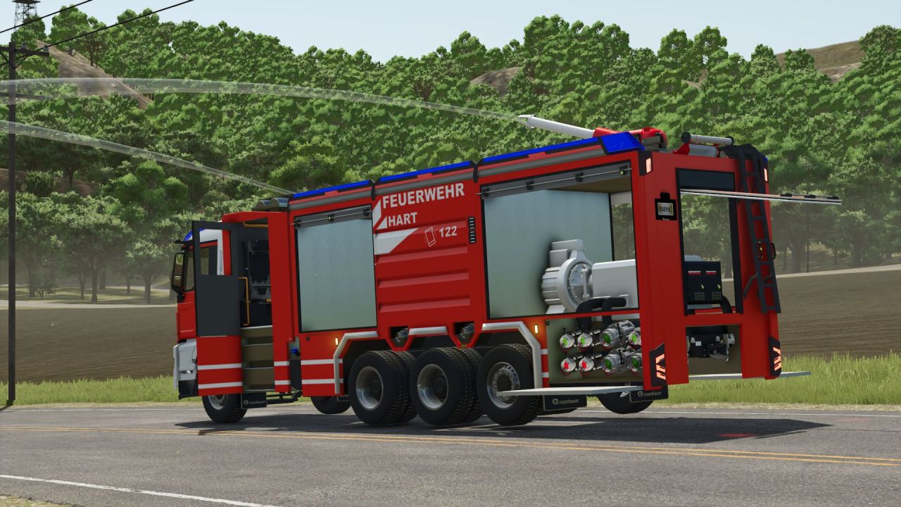 Потужний Пожежний Автомобіль MAN Rosenbauer ULF для Екстрених Місій у FS25