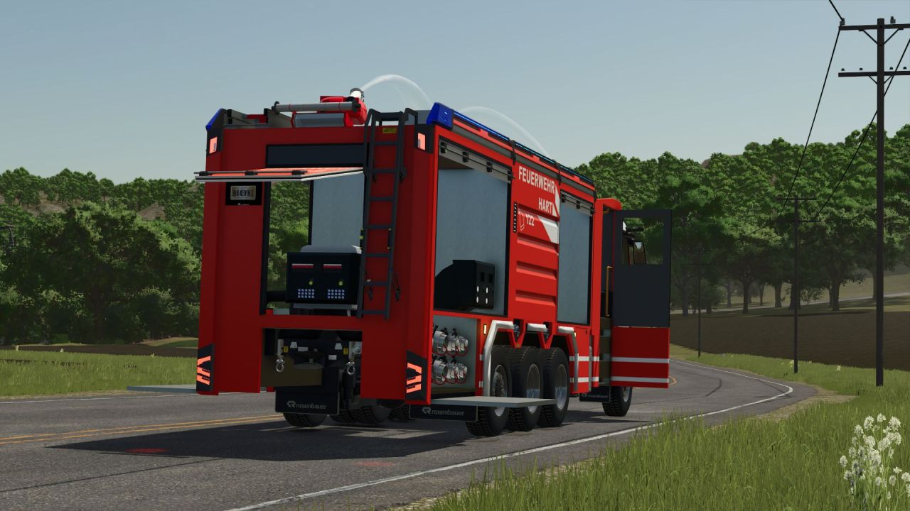 Потужний Пожежний Автомобіль MAN Rosenbauer ULF для Екстрених Місій у FS25