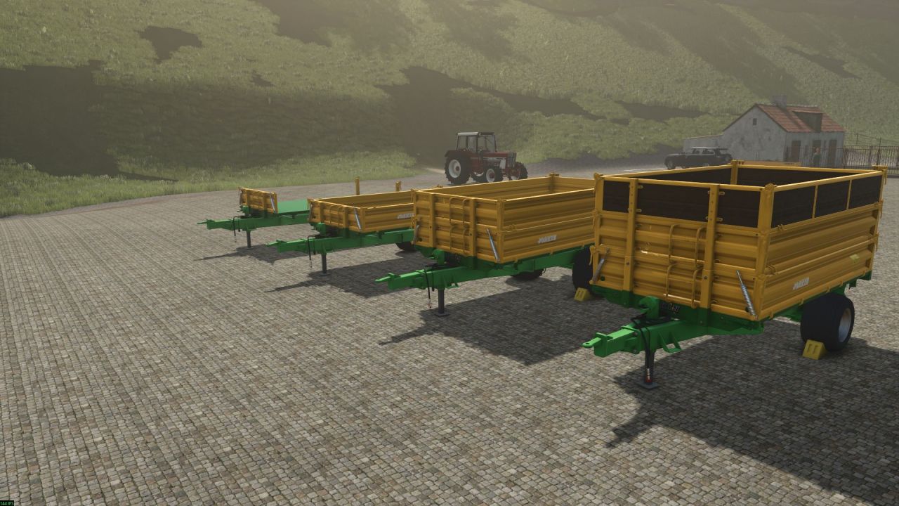 Efficient Joskin 500 Trailer for Farming Simulator 25 — Compact Skip with Bales Platform Option