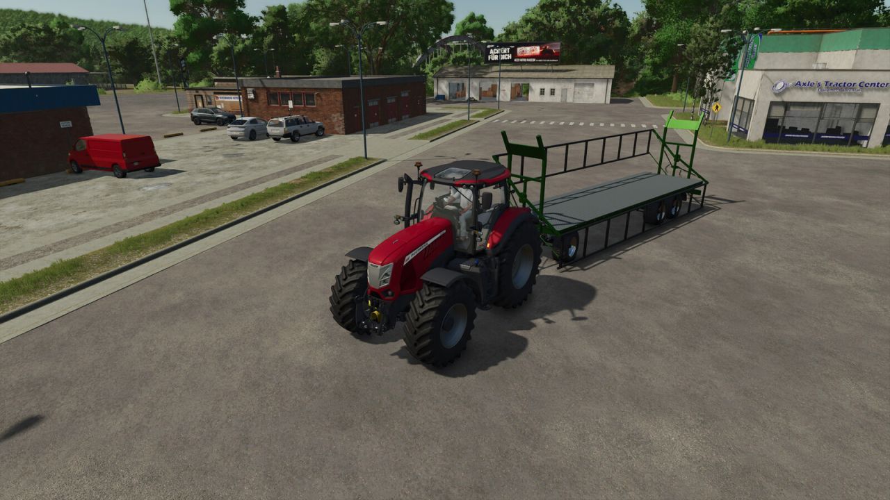 Efficient Krassort Bale Trailer with Auto-Loading for FS25