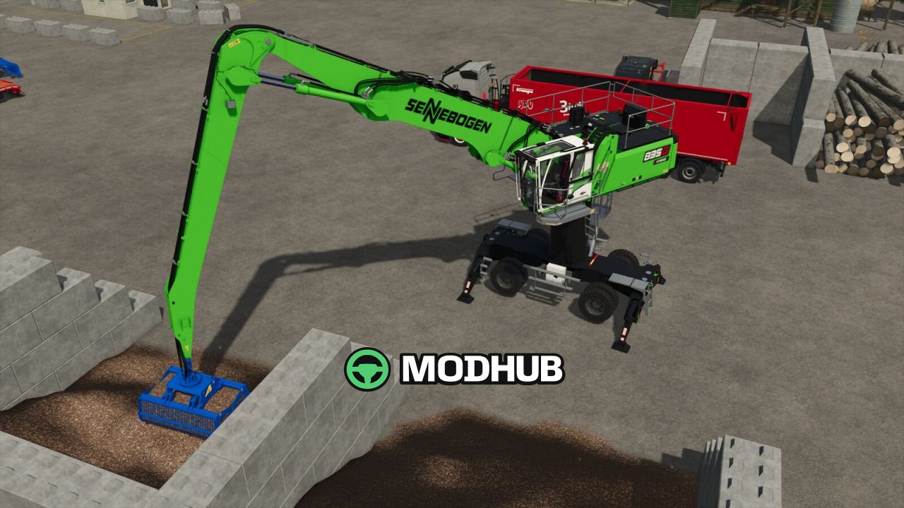 Mod na Potężny Sennebogen 835G Hybrid dla FS25 — Nowy hybrydowy przeładunkowiec