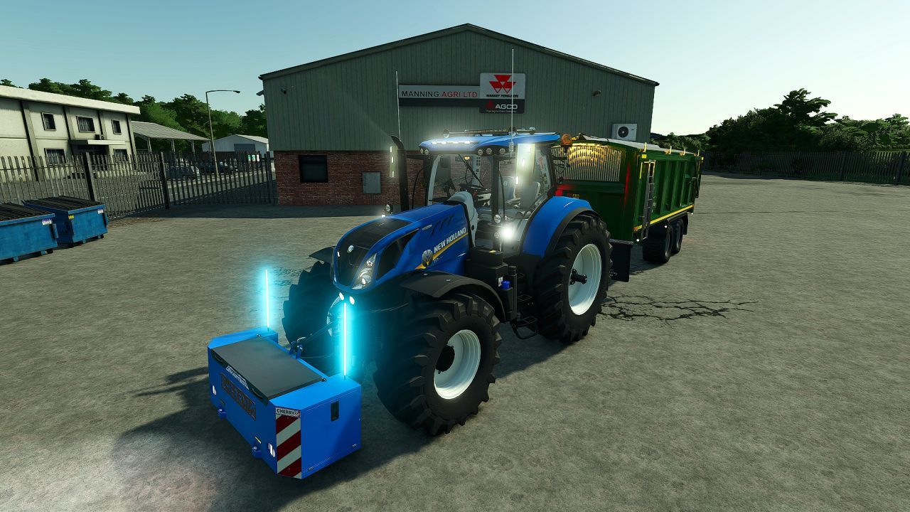 Потужний Трактор New Holland T7 LWB з Маячками та Аерогудками для Farming Simulator 25