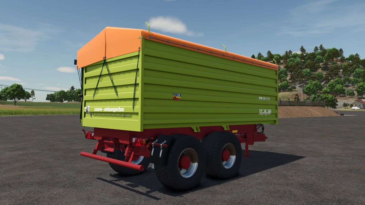 Efficient CoNoW Tandem Trailer for Transporting Large Volumes in FS25