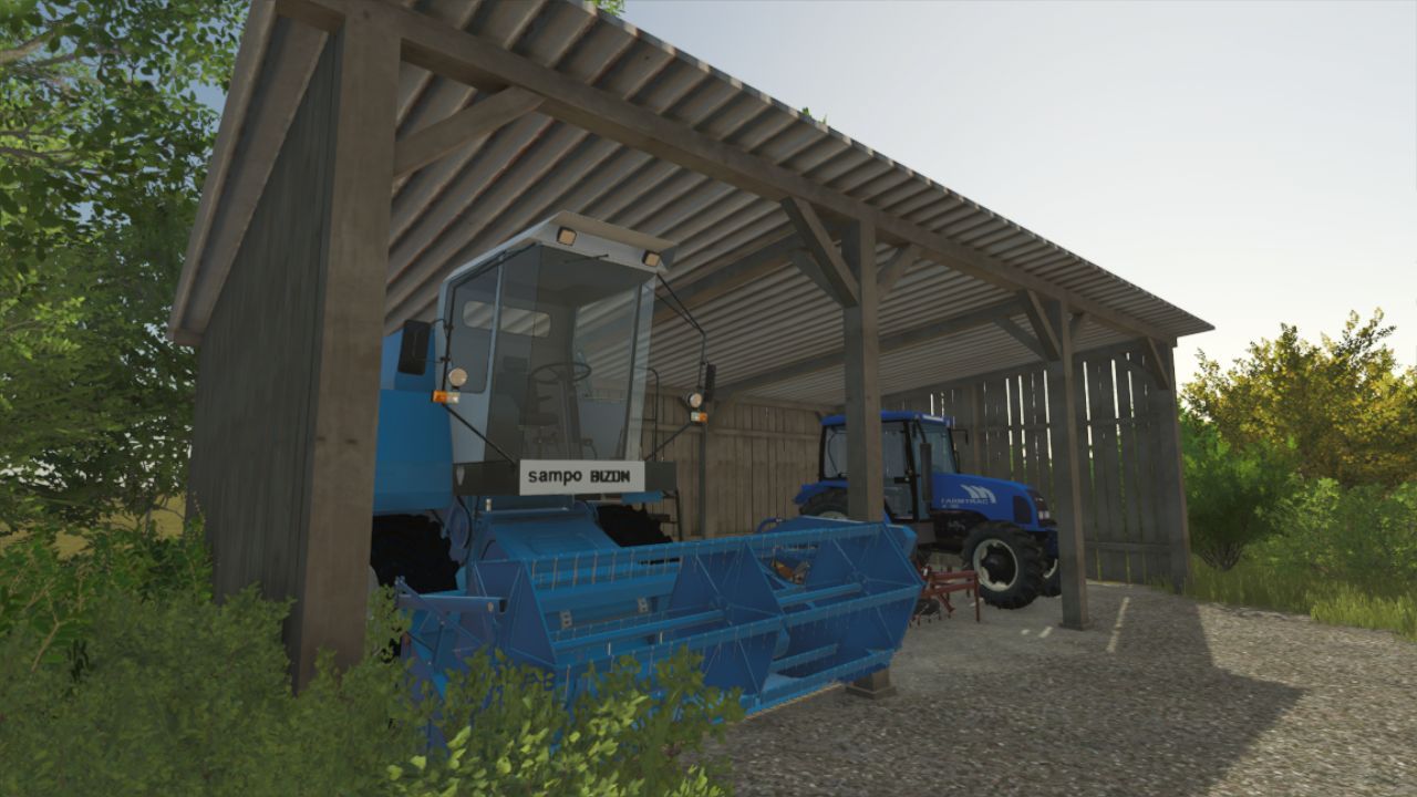 Kompaktowy Przekształcany Shed-Zadaszenie dla Farming Simulator 25 — Wygodne Schronienie dla Maszyn