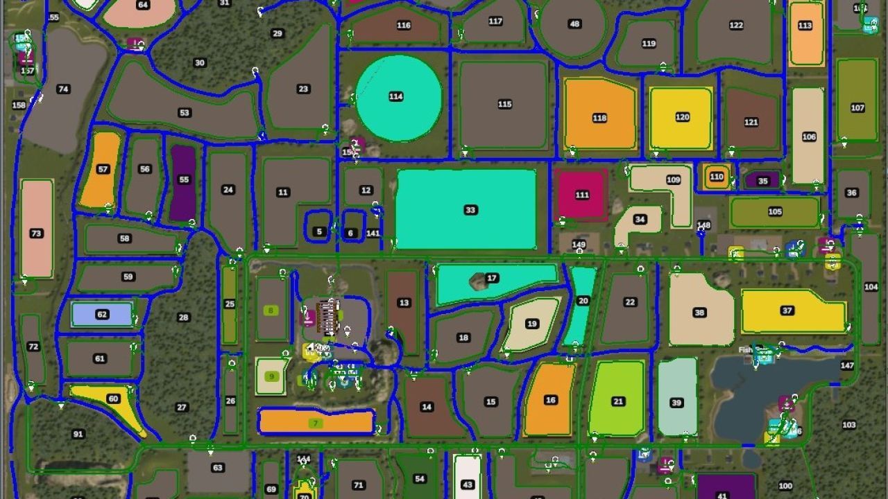 Gotowy szlak AutoDrive dla Almosta Farm (AD Course) w Farming Simulator 25