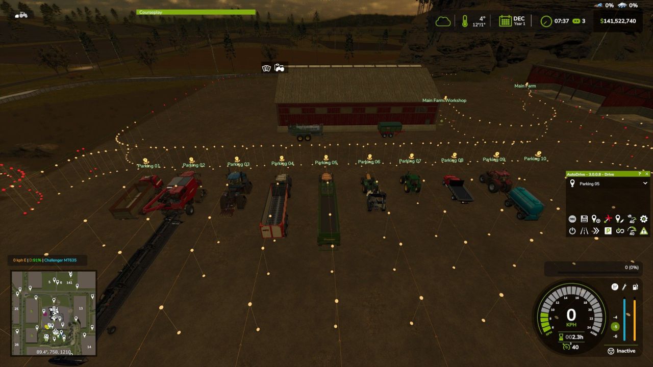 Готовий AutoDrive Маршрут для Almosta Farm (AD Course) у Farming Simulator 25