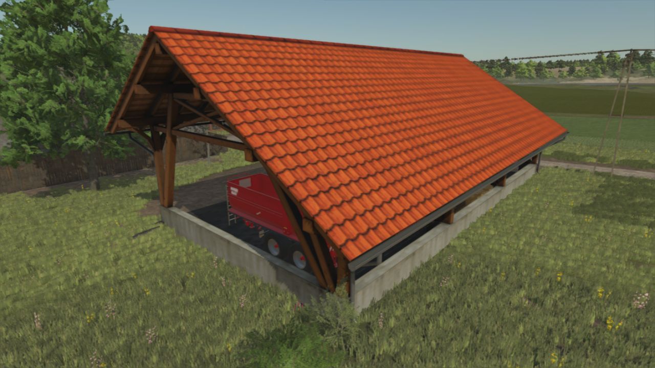 Big Storage Shed for Storing Equipment in Farming Simulator 25