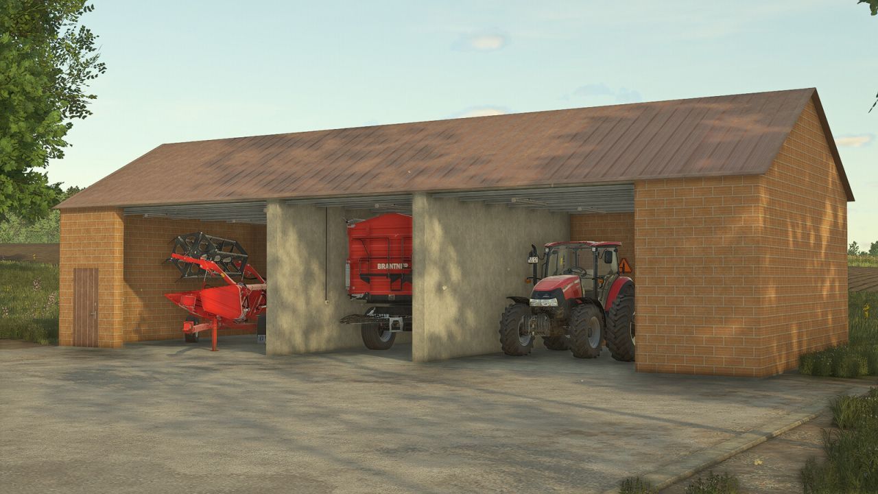 Практичний Гараж Garage Without Gates для Швидкого Доступу до Техніки у FS25