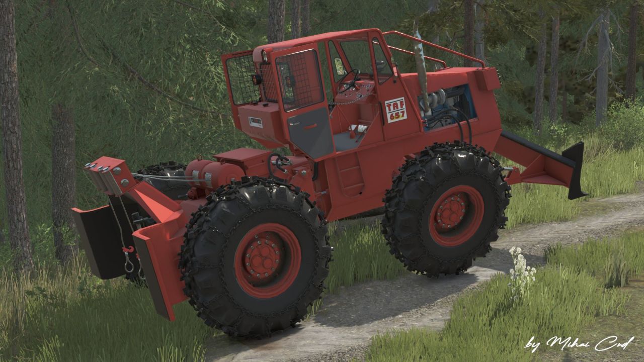 Потужний Лісовий Трактор TAF 657 IRUM — Артикуляційний Тягач для FS25