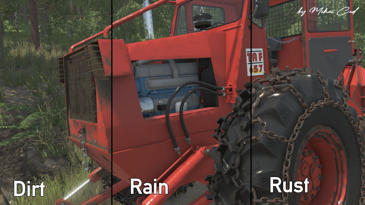 Потужний Лісовий Трактор TAF 657 IRUM — Артикуляційний Тягач для FS25