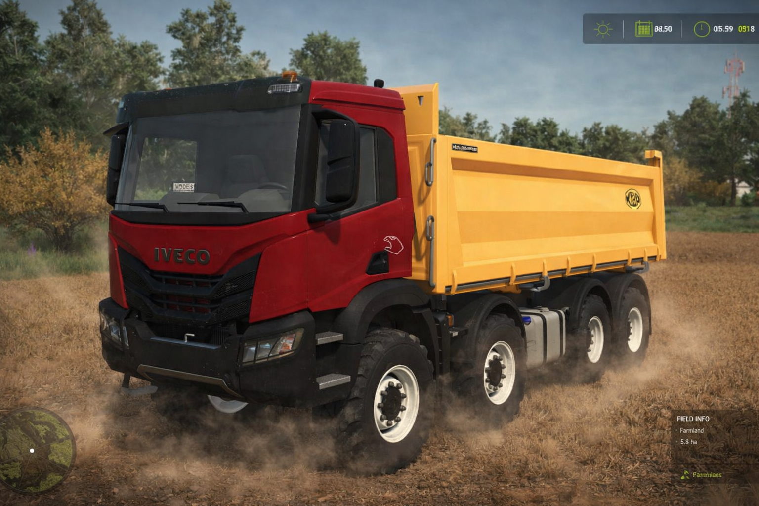 Mod na Ciężarówki Iveco X-Way Meiller Kipper dla Farming Simulator 25