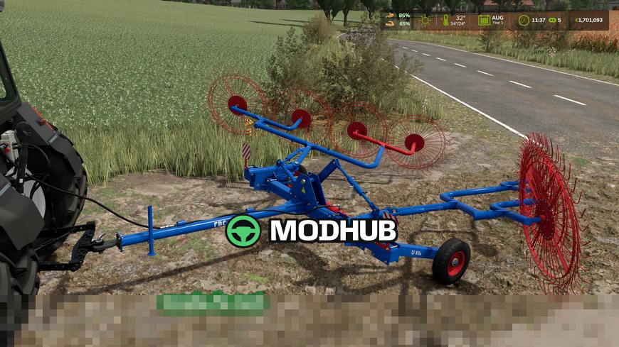 Мод на граблі Rostselmash GVS 6U для Фермер Симулятор 25