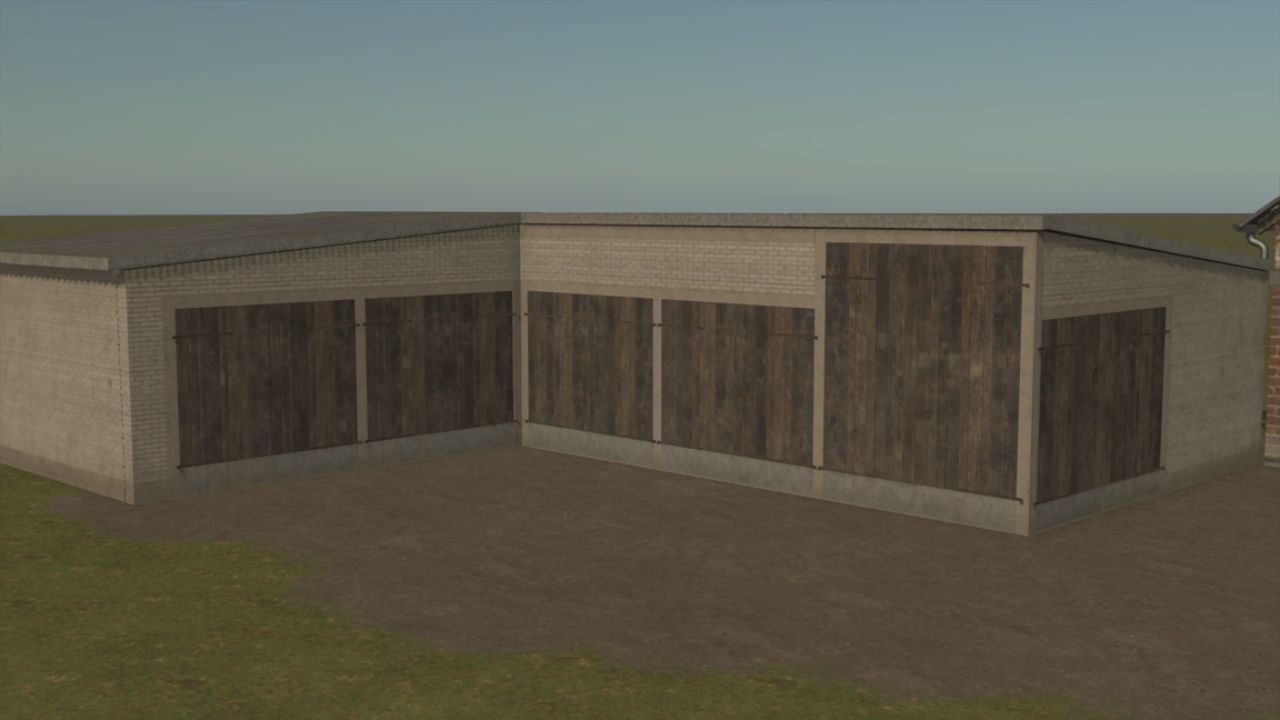 Компактний Цегляний Гараж Small Brick Garage для Техніки у Farming Simulator 25