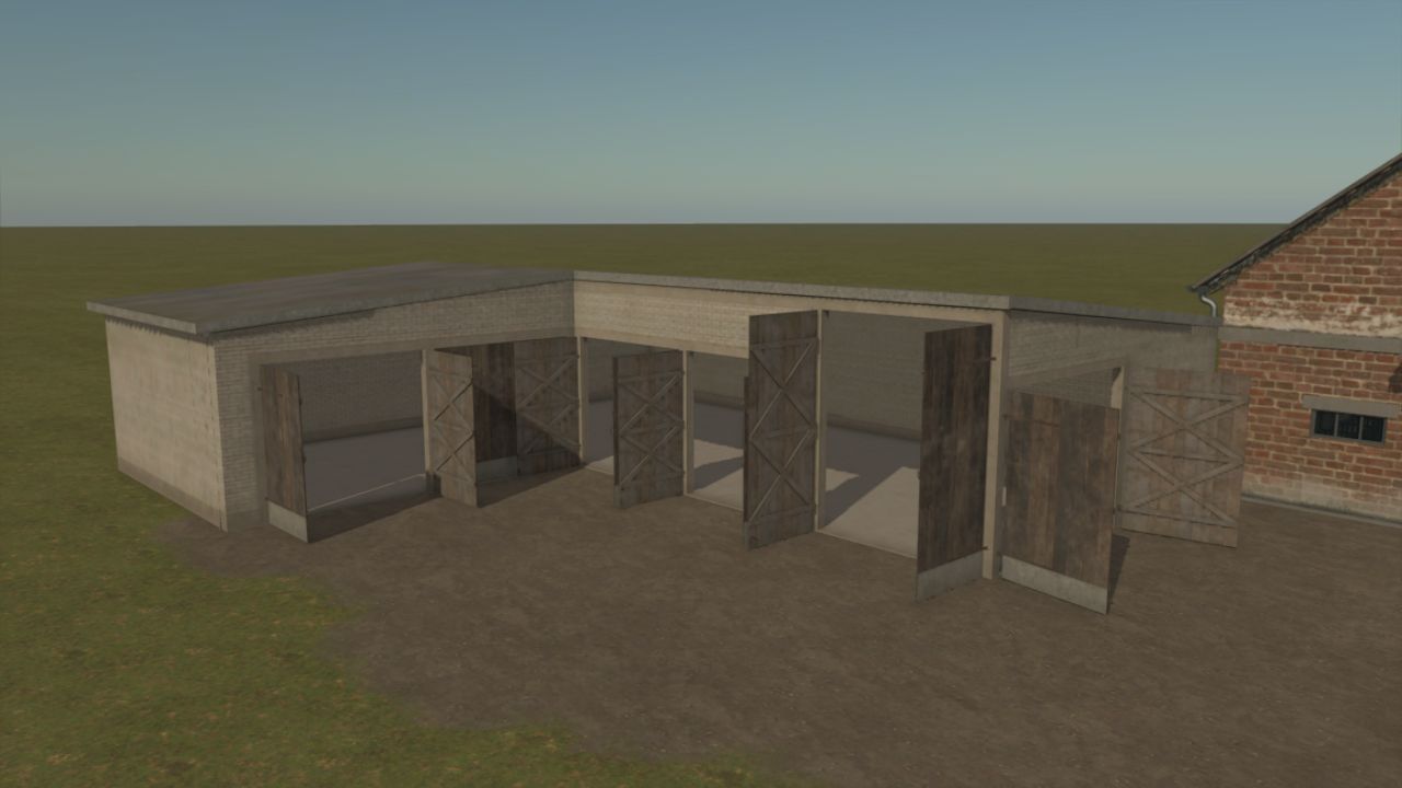 Kompakter Ziegelgarage für Technik in Farming Simulator 25