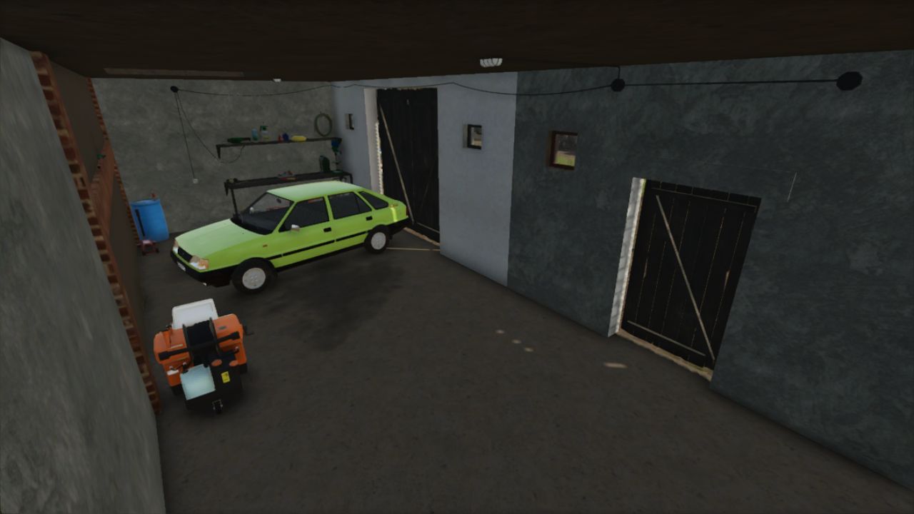 Neues Nebengebäude mit Garage — Praktische Garage mit Abstellraum für Farming Simulator 25