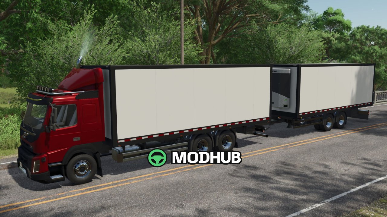 Mod für den neuen Volvo FMX Trailer XXL - universeller Anhänger für FS25
