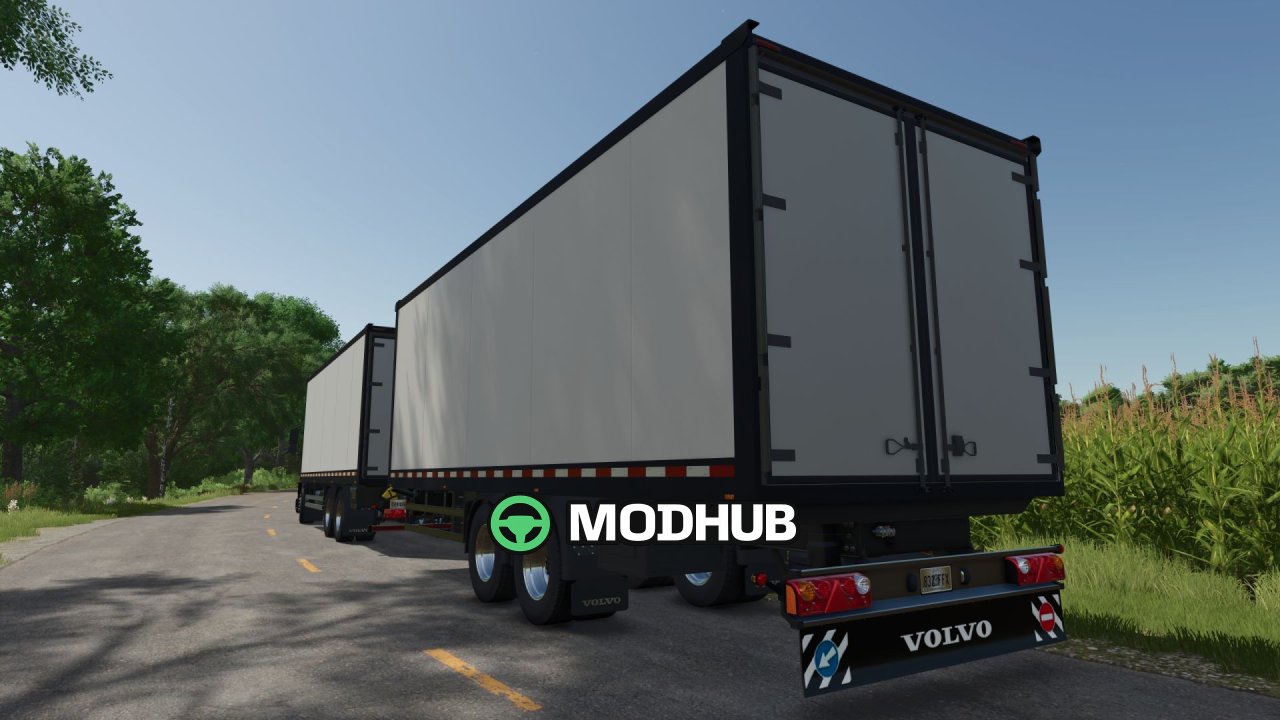 Mod für den neuen Volvo FMX Trailer XXL - universeller Anhänger für FS25