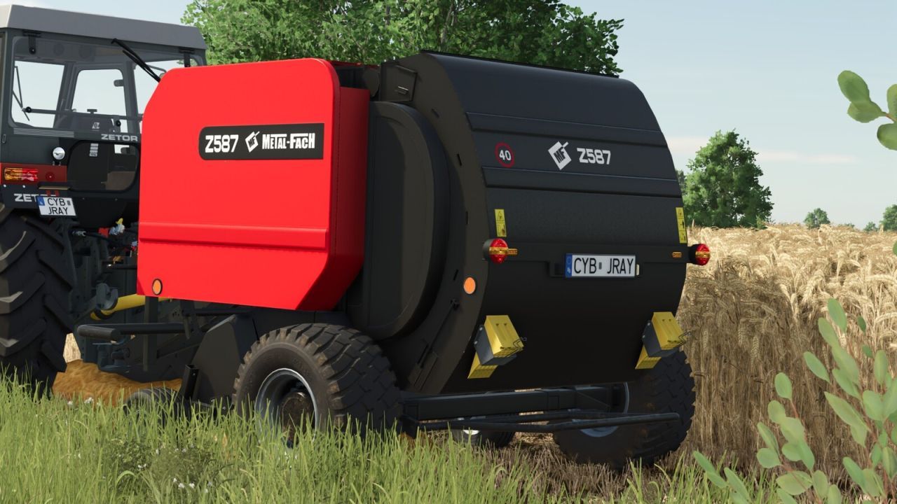 Efficient Metal-Fach Z587 125 cm Baler for Farming Simulator 25