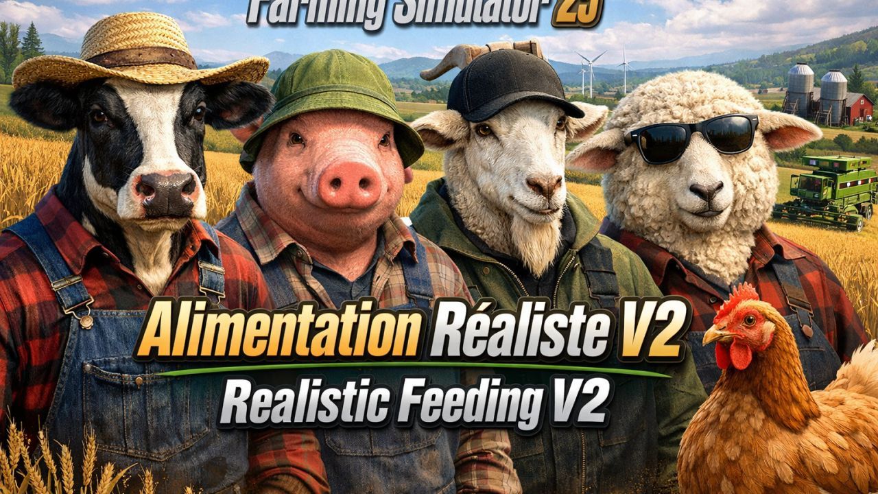 Realistyczne Żywienie Realistic Nutrition dla Farm Zwierząt w Farming Simulator 25